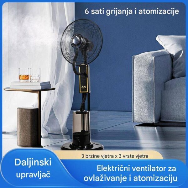 Električni ventilator sa ovlaživačem i atomizacijom 4L sa daljinskim upravljačem