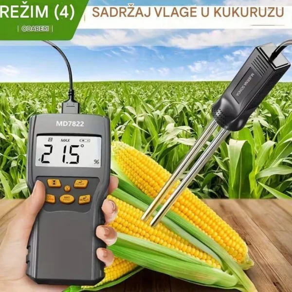 MD7822 Profesionalni merač vlage i temperature žitarica